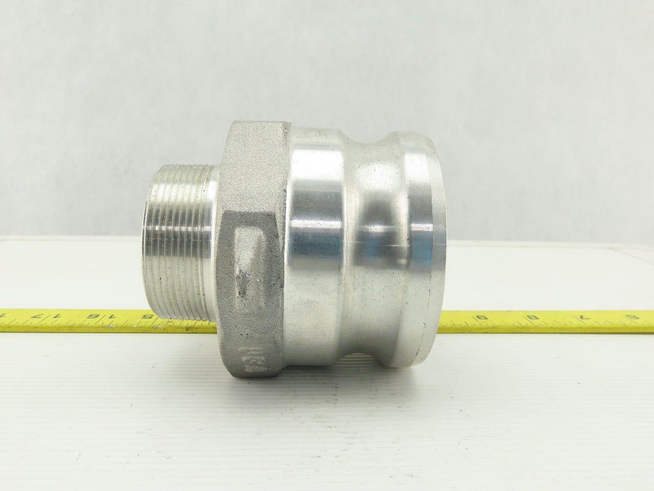 Anodized Aluminum Cam-and-Groove Hose Coupling Size 3 Plug 2 NPT Male End