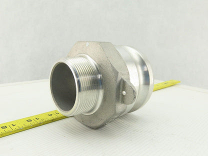 Anodized Aluminum Cam-and-Groove Hose Coupling Size 3 Plug 2 NPT Male End