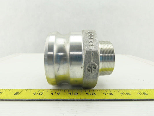 Anodized Aluminum Cam-and-Groove Hose Coupling Size 3 Plug 2 NPT Male End