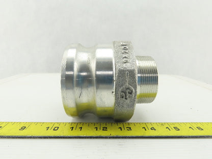 Anodized Aluminum Cam-and-Groove Hose Coupling Size 3 Plug 2 NPT Male End