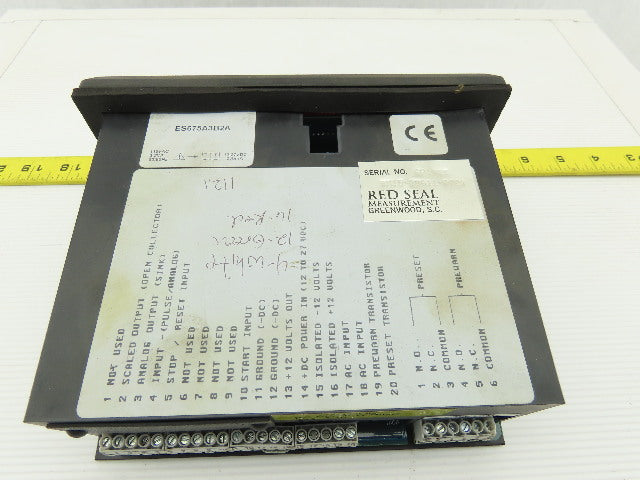 Red Seal Measurement Model 1500 Programmable Microprocessor Batch Controller