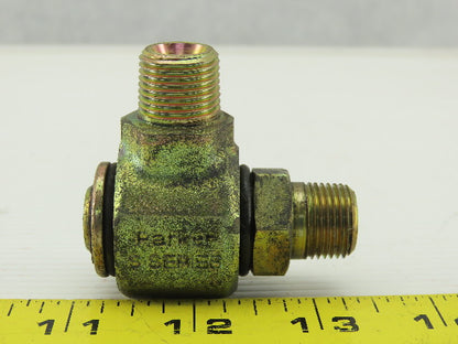 Parker S2101-6-6 Hydraulic Swivel Fitting, 90° Elbow 3/8x3/8" NPT