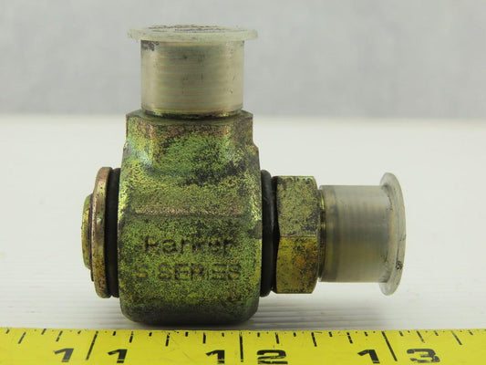 Parker S2101-6-6 Hydraulic Swivel Fitting, 90° Elbow 3/8x3/8" NPT