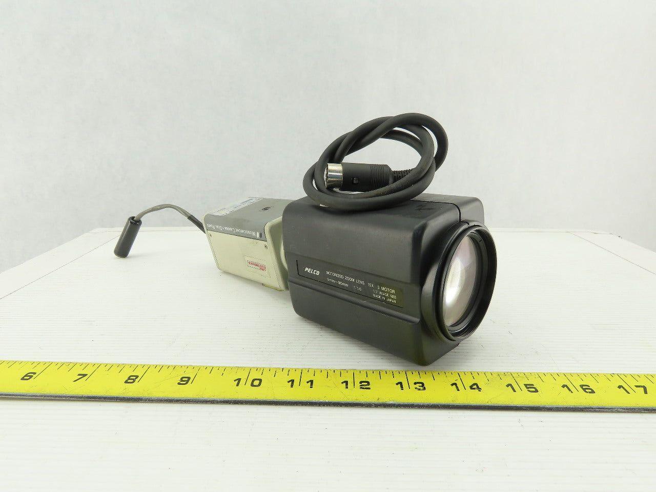 ARM Electronics B380 Monochrome Camera EIA DC12V/AC24V W/Pelco Zoom Lens