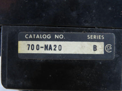 Allen Bradley 700-N400A1 Ser C Control Relay 120V Coil W/700-NA20 Aux Contacts