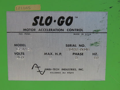 Slo-GO G-4A-2 Motor Acceleration Control Servo Drive 2Hp 460V 3Ph
