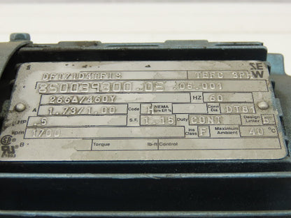 Sew Eurodrive R37DT71D4TFIS 44.8:1 Ratio 0.25kW 38RPM 277/480V Gear Motor