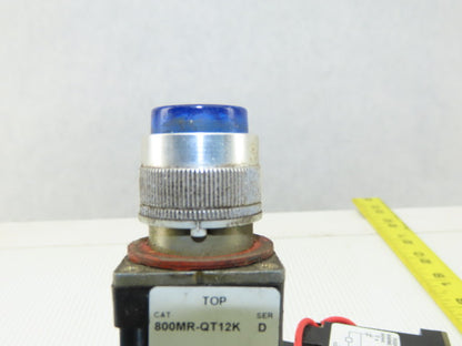 Allen Bradley 800MR-QT12K Push Button Switch  12v Lamp73 Red Green Blue Lot Of 5