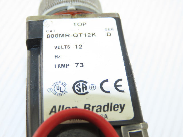 Allen Bradley 800MR-QT12K Push Button Switch  12v Lamp73 Red Green Blue Lot Of 5