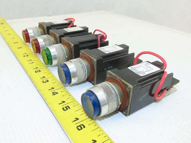 Allen Bradley 800MR-QT12K Push Button Switch  12v Lamp73 Red Green Blue Lot Of 5