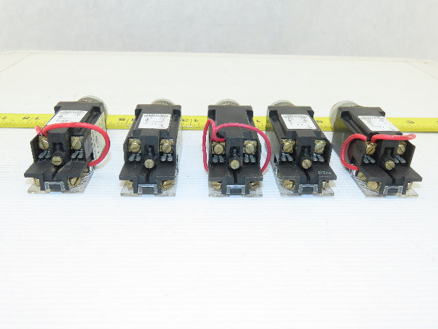 Allen Bradley 800MR-QT12K Push Button Switch  12v Lamp73 Red Green Blue Lot Of 5