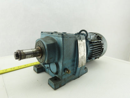 Sew Eurodrive R37DT71C4TF-IS 1/3HP Gear Motor 230/460V 3Ph W/ 32.4:1 Inline Box