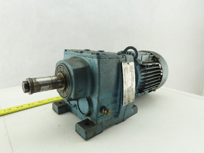 Sew Eurodrive R37DT71C4TF-IS 1/3HP Gear Motor 230/460V 3Ph W/ 32.4:1 Inline Box