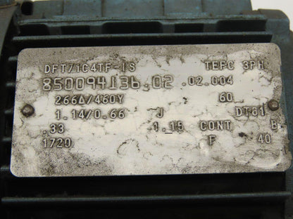 Sew Eurodrive R37DT71C4TF-IS 1/3HP Motor 230/460V 3Ph W/44.81:1 Inline Gearbox