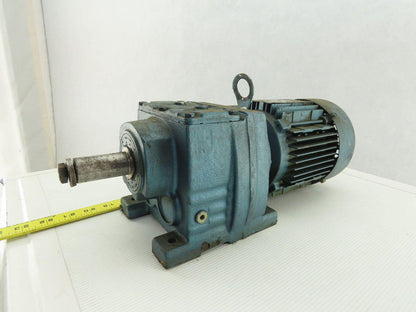 Sew Eurodrive R37DT71C4TF-IS 1/3HP Motor 230/460V 3Ph W/44.81:1 Inline Gearbox