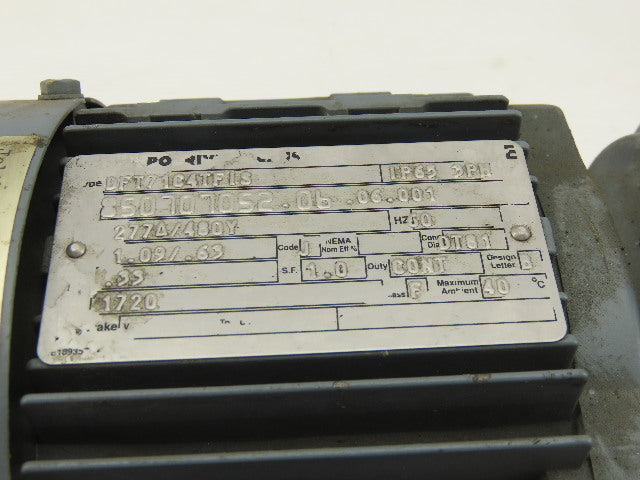Sew Eurodrive R37DT71C4TFIS 1/3HP Motor 230/460V 3Ph W/44.81:1 Inline Gearbox
