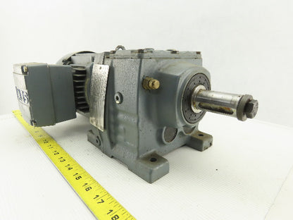 Sew Eurodrive R37DT71C4TFIS 1/3HP Motor 230/460V 3Ph W/44.81:1 Inline Gearbox