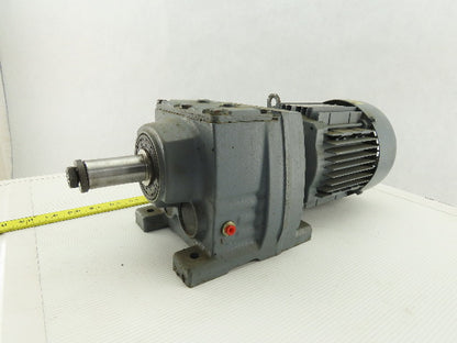 Sew Eurodrive R37DT71C4TFIS 1/3HP Motor 230/460V 3Ph W/44.81:1 Inline Gearbox