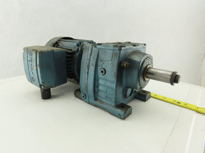 Sew Eurodrive  R37DT71C4TF-IS 1/3HP Motor 230/460V 3Ph W/25:1 Inline Gearbox