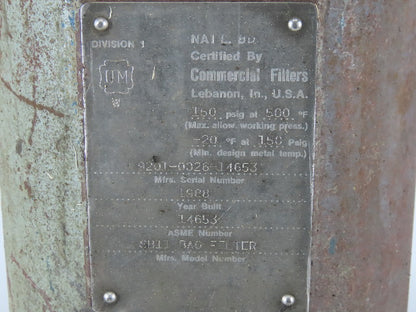 Fulflo SB11 Bag Filter Carbon Steel Housing/Vessel 2" Ports 150 PSI