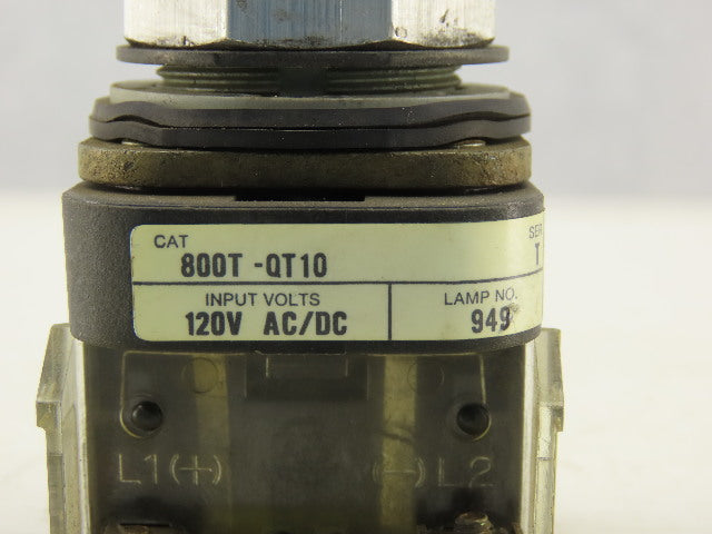 Allen Bradley 800T-QT10 Blue Push Button Switch 1N.O 1N.C 120V Series T