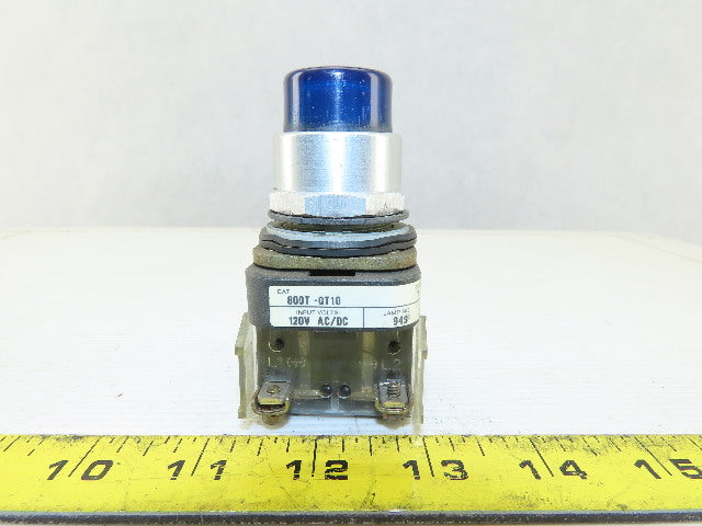 Allen Bradley 800T-QT10 Blue Push Button Switch 1N.O 1N.C 120V Series T