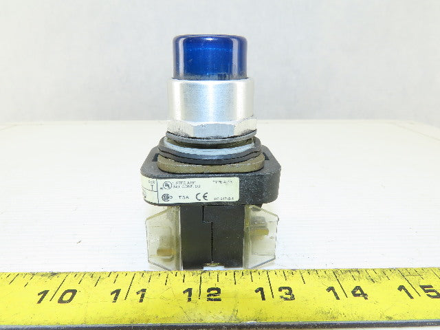 Allen Bradley 800T-QT10 Blue Push Button Switch 1N.O 1N.C 120V Series T