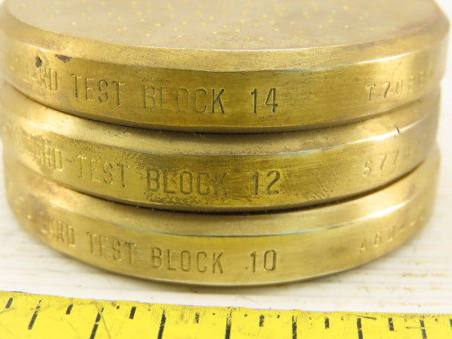 Wilson Rockwell 10,12&14 Standard Test Block HRB Lot of 3