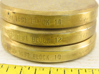 Wilson Rockwell 10,12&14 Standard Test Block HRB Lot of 3