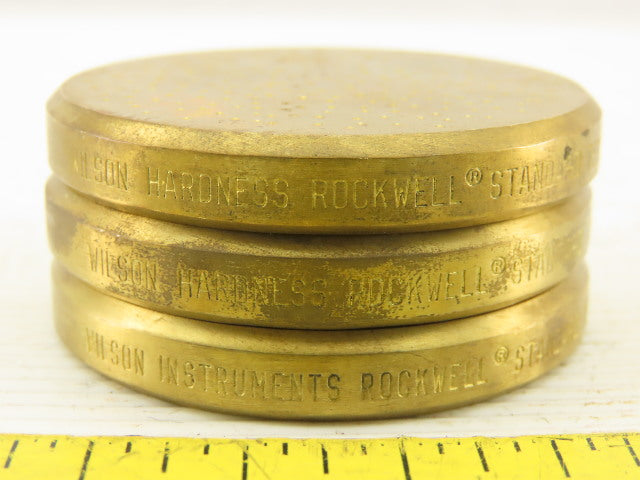 Wilson Rockwell 10,12&14 Standard Test Block HRB Lot of 3
