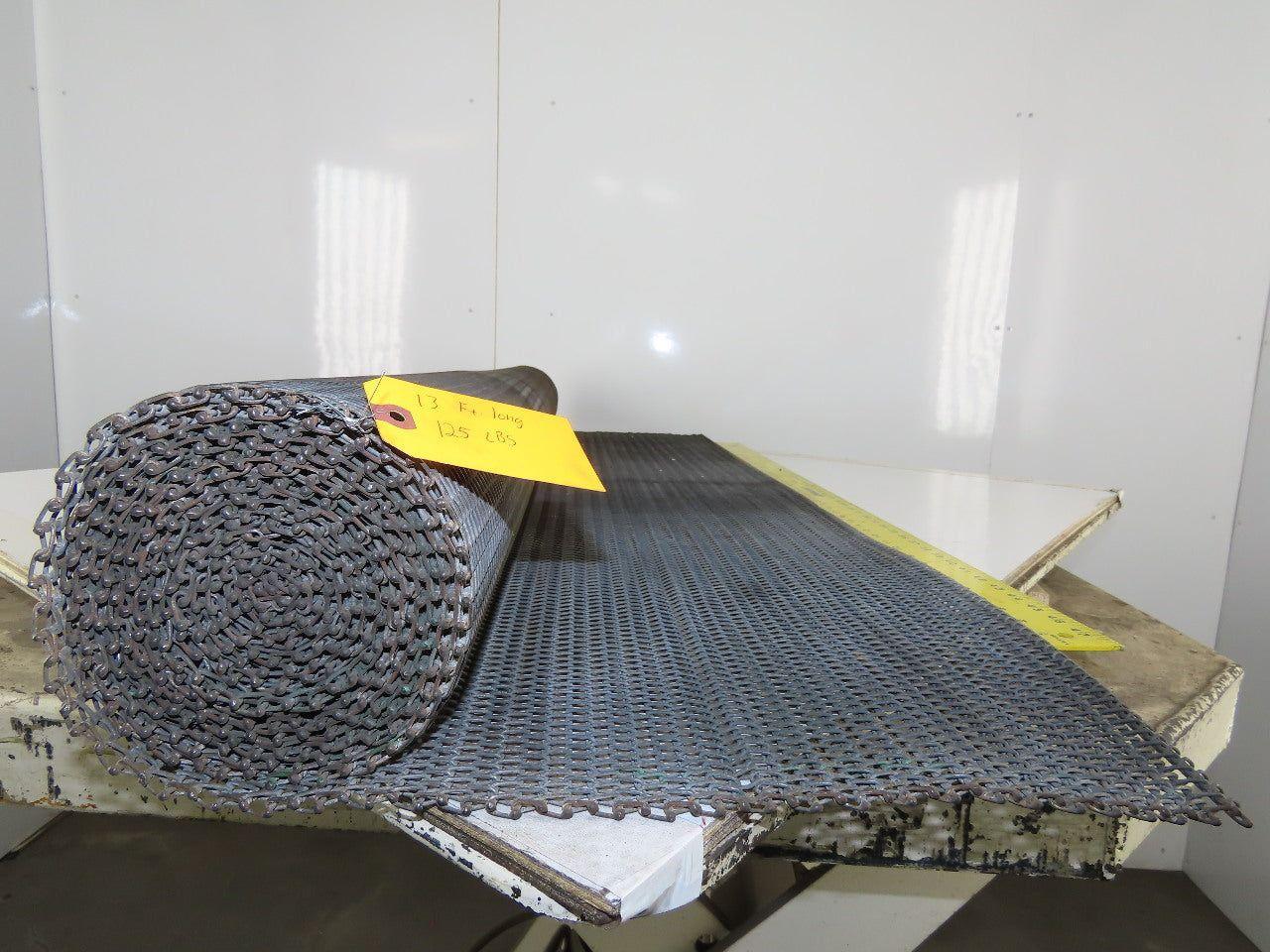 Carbon Steel Chain Mail Mesh Conveyor 60" wide x 156" Long