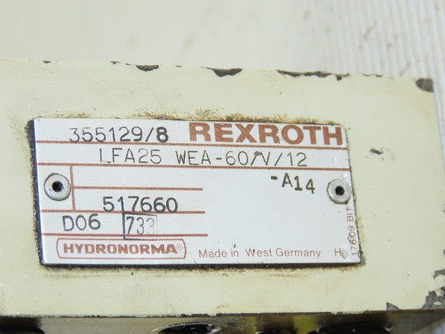 Rexroth LFA25WEB60V12 Hydraulic Manifold Block