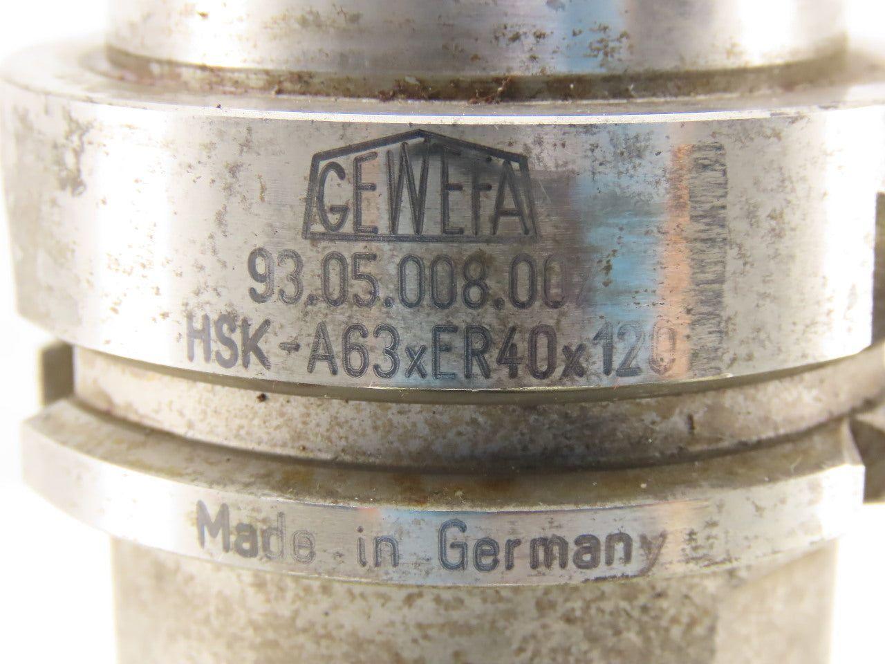 Techniks 93.05.008.00 HSK63A x ER40-120 Collet Chuck Tool Holder