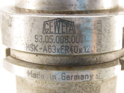 Techniks 93.05.008.00 HSK63A x ER40-120 Collet Chuck Tool Holder
