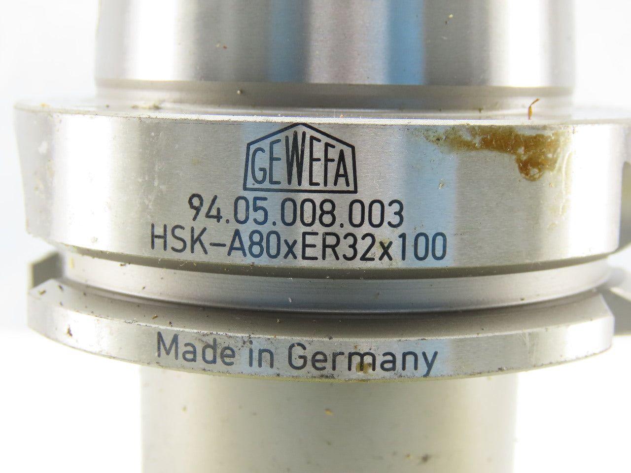 Gewefa HSK-A80 xER32x100 Precision Collet Chuck Tool Holder 100mm Projection