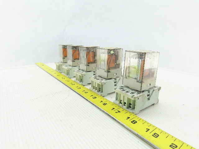 Allen Bradley 700-HA33Z24 Ser D 700-HN101 Ser C Relays And Sockets Lot Of  5
