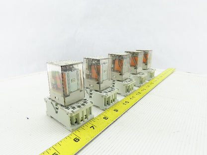 Allen Bradley 700-HA33Z24 Ser D 700-HN101 Ser C Relays And Sockets Lot Of  5