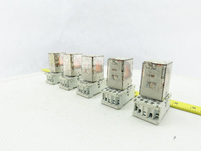 Allen Bradley 700-HA33Z24 Ser D 700-HN101 Ser C Relays And Sockets Lot Of  5