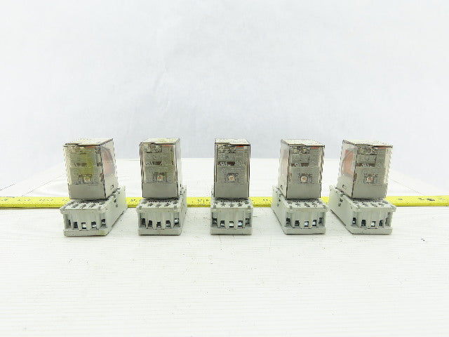 Allen Bradley 700-HA33Z24 Ser D 700-HN101 Ser C Relays And Sockets Lot Of  5