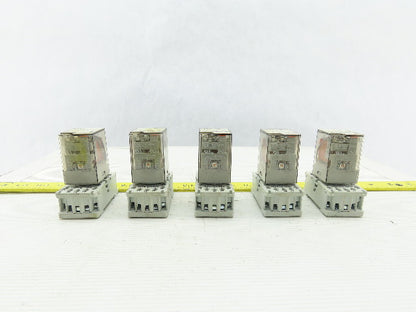 Allen Bradley 700-HA33Z24 Ser D 700-HN101 Ser C Relays And Sockets Lot Of  5