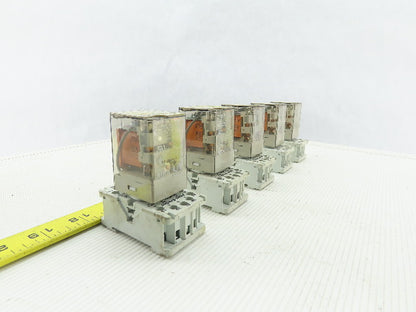 Allen Bradley 700-HA33Z24 Ser D 700-HN101 Ser C Relays And Sockets Lot Of  5