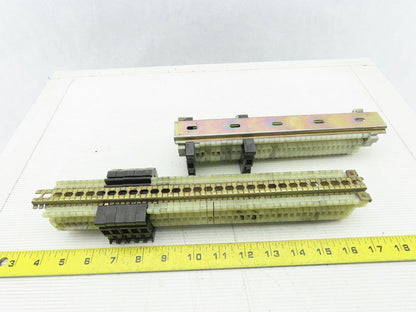 Allen Bradley 1492-HM1 White Terminal Blocks W/ Fuse Holders DIN Lot Of 78