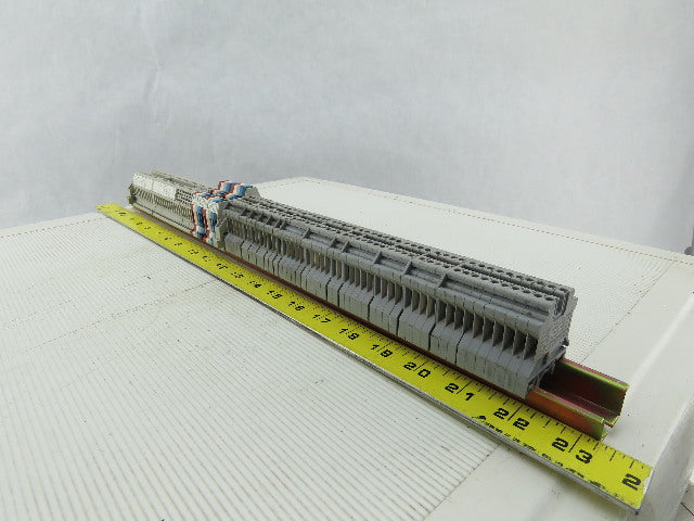 Connectwell CTS2.5UN Terminal Blocks 800V 32A 22-12 Awg DIN Rail Misc Lot of 86