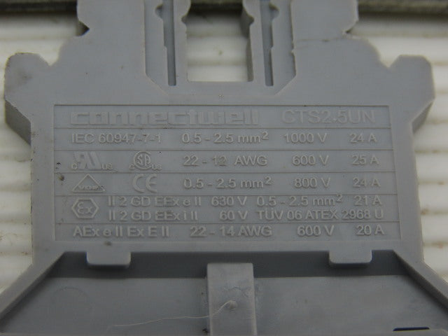 Connectwell CTS2.5UN Terminal Blocks 800V 32A 22-12 Awg DIN Rail Misc Lot of 86