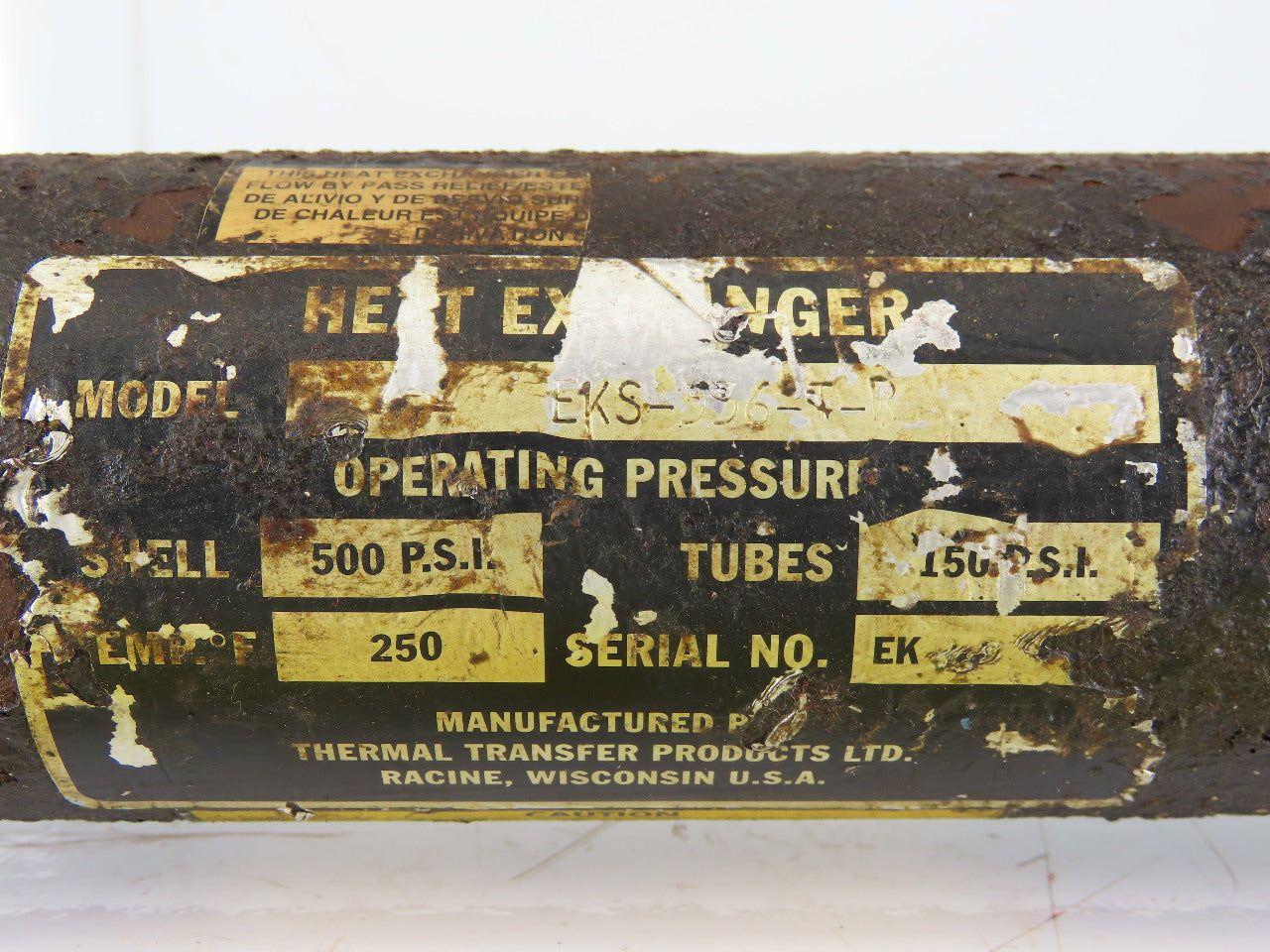 Thermal Transfer Products EKS-536-T-R  Shell & Tube Heat Exchanger 2-1/4" x 35"