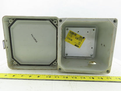 Hoffman HJ606HWPL1LG Composite Electrical Enclosure 7.31x7.31x4.96 W/Back plate