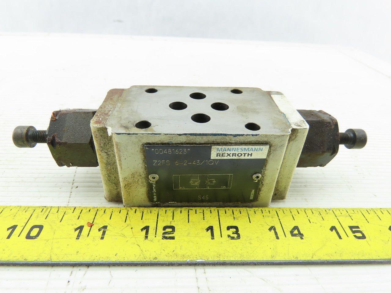 Rexroth Z2FS 6-2-43/1QV Hydraulic Double Throttle Valve