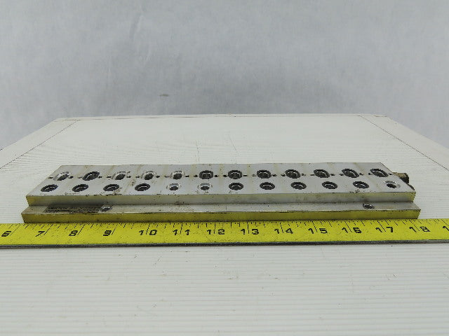 Vektor AG VP8100196 Pneumatic Manifold Block Base Aluminum 12 Station