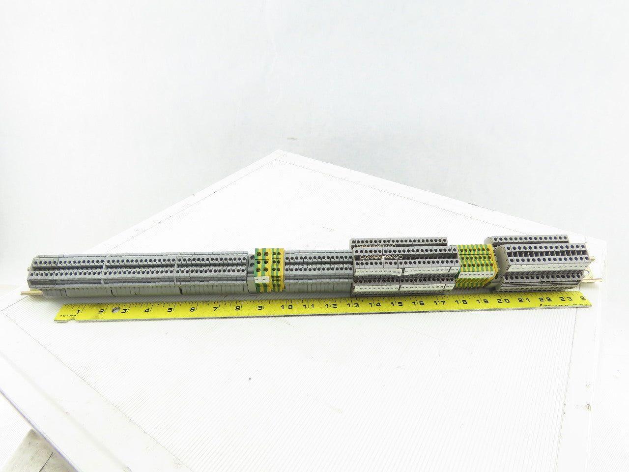 Connectwell CTS2.5UN Terminal Blocks 800V 32A 22-12 Awg DIN Rail Misc Lot of 107