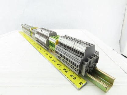 Connectwell CTS2.5UN Terminal Blocks 800V 32A 22-12 Awg DIN Rail Misc Lot of 107